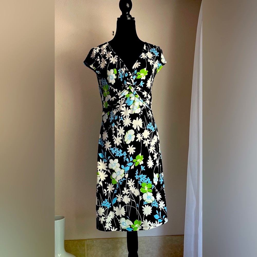 A very cute floral, spring or summer dress.